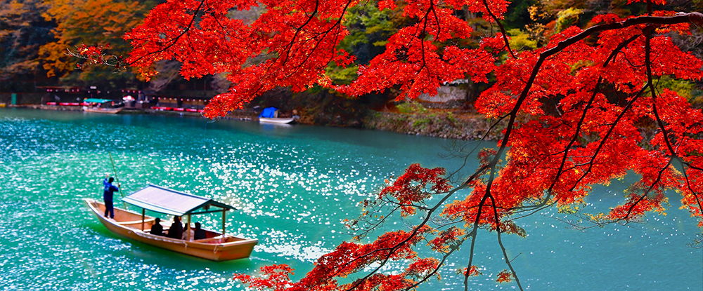 桂川（大堰川）の紅葉